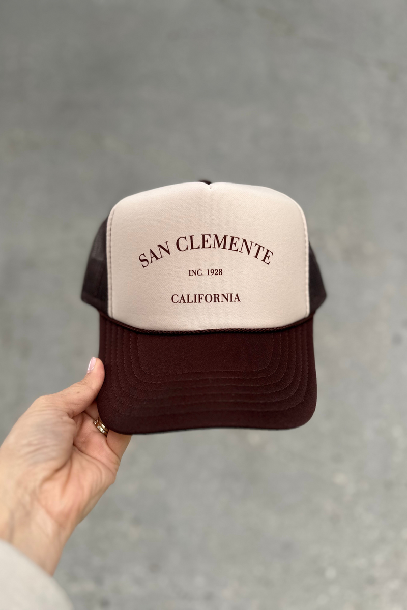NFM - HOMETOWN TRUCKER HAT SAN CLEMENTE ESPRESSO SAND