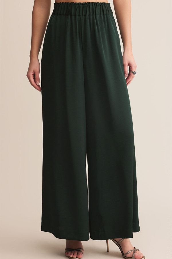 Z SUPPLY - ISOLDE SATIN PANT GARLAND GREEN