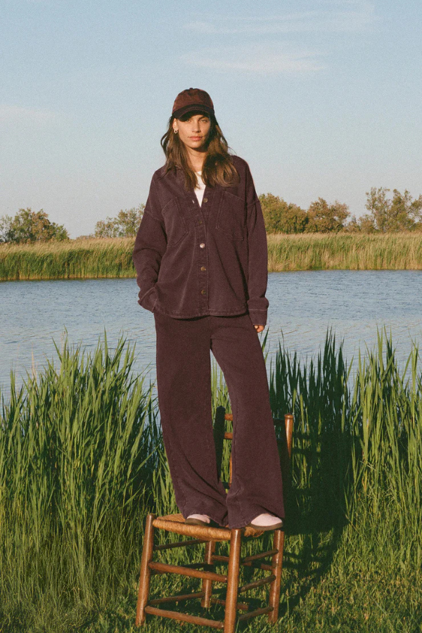 Z SUPPLY - HUNTER KNIT PANT CHOCOLATE CHERRY