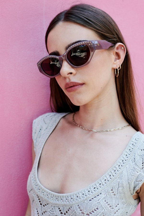 I-SEA - BLACK DIAMOND SUNGLASSES DUSTY ROSE