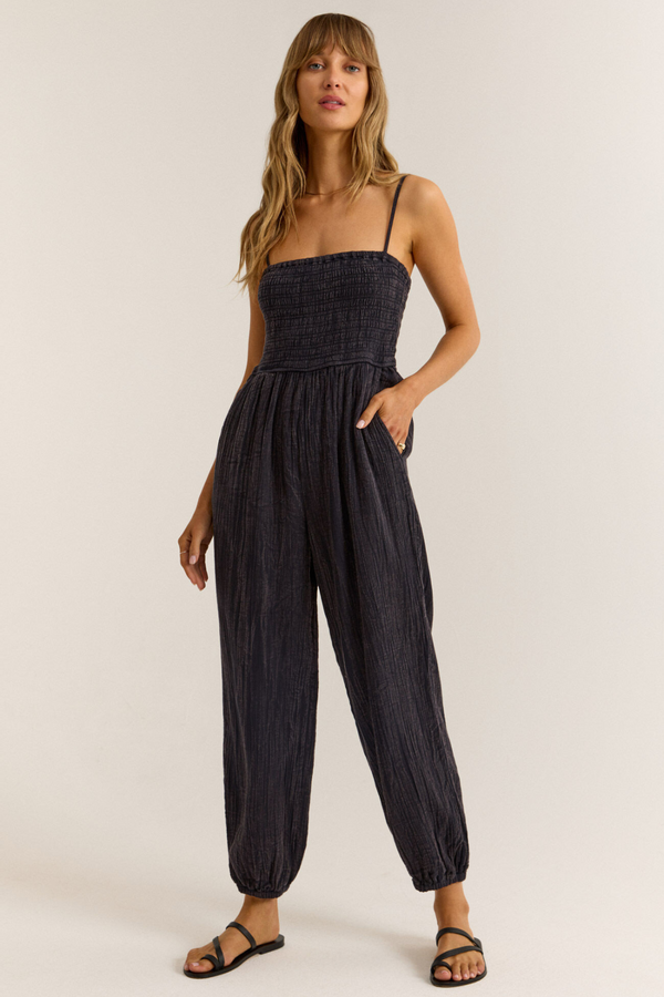 Z SUPPLY - SANTOS GAUZE JUMPSUIT BLACK