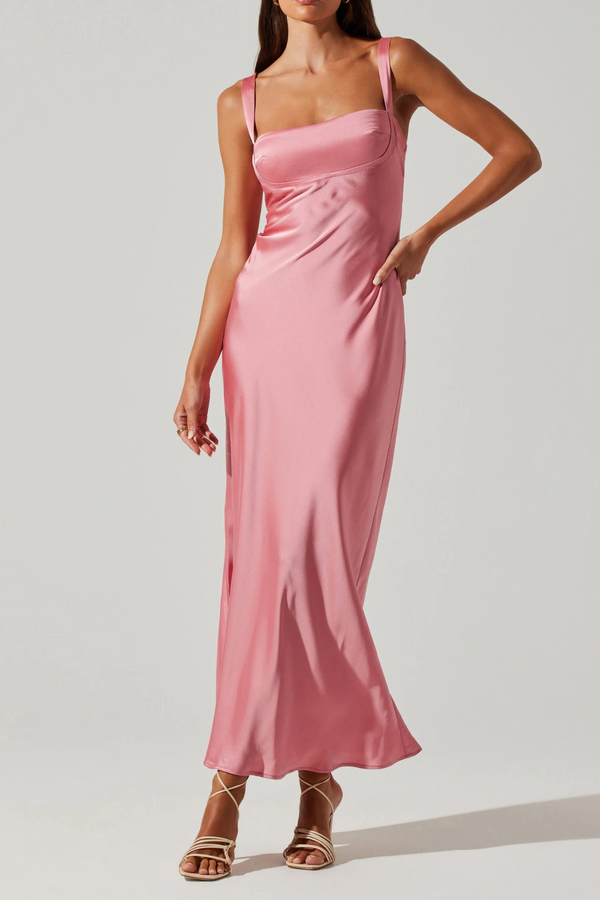 ASTR THE LABEL - STACIE SATIN MAXI DRESS