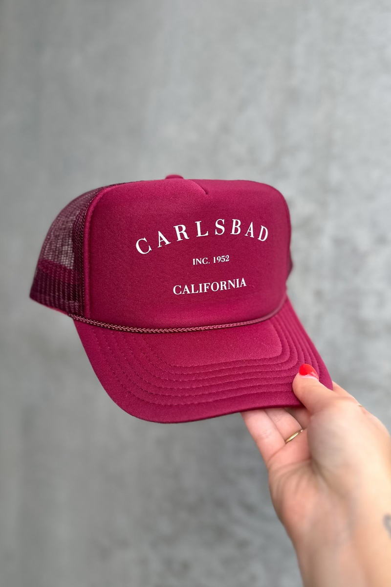 NFM - HOMETOWN TRUCKER HAT CARLSBAD BORDEAUX