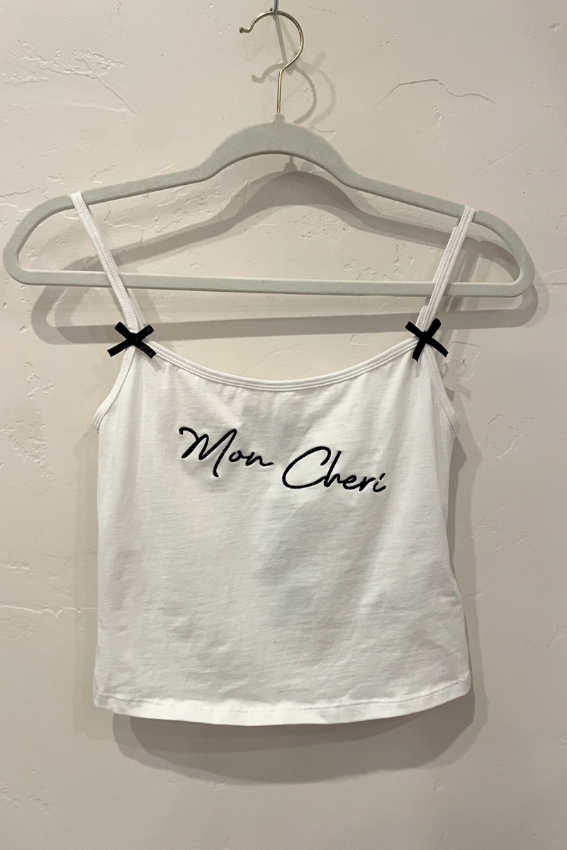 MOTEL - ISA VEST TOP WHITE MON CHERI