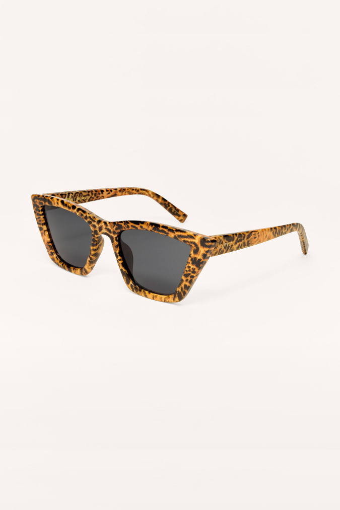 Z SUPPLY - VILLA POLARIZED SUNGLASSES LEOPARD GREY