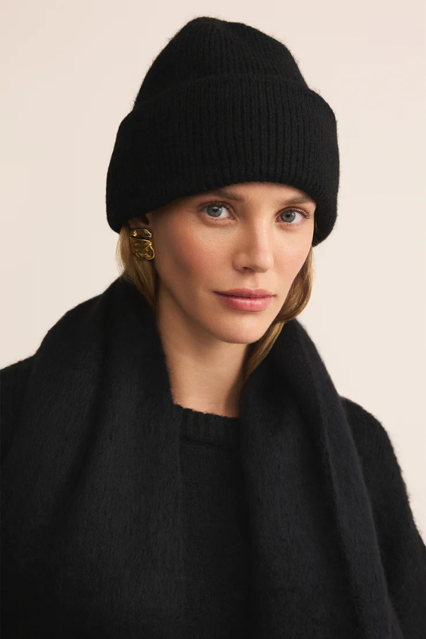 Z SUPPLY - GLACIER LUXE BEANIE BLACK