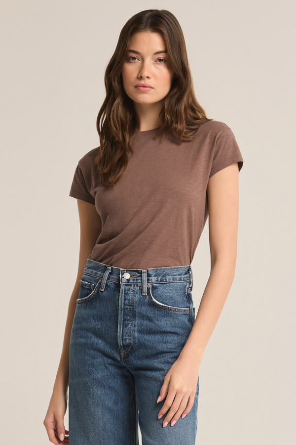 Z SUPPLY - MODERN SLUB TEE DEEP TAUPE