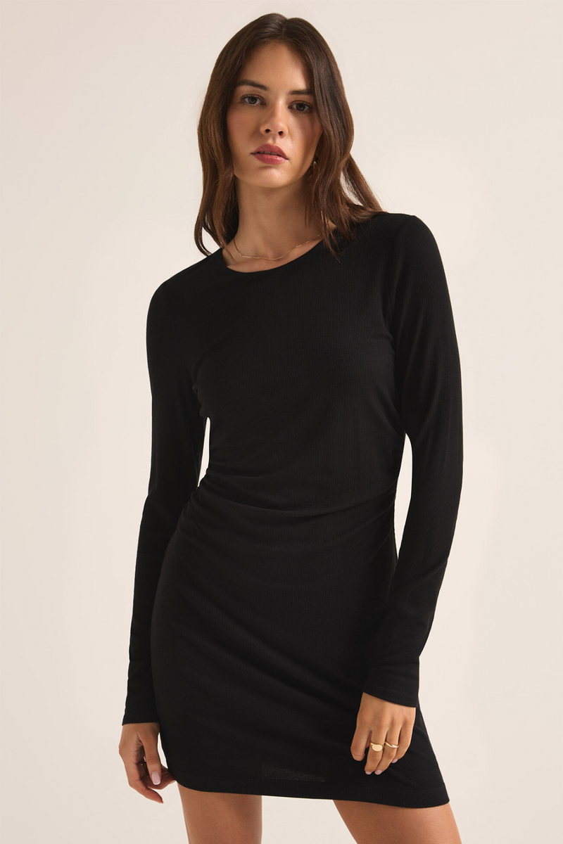 Z SUPPLY - WINNIE RIB DRESS BLACK