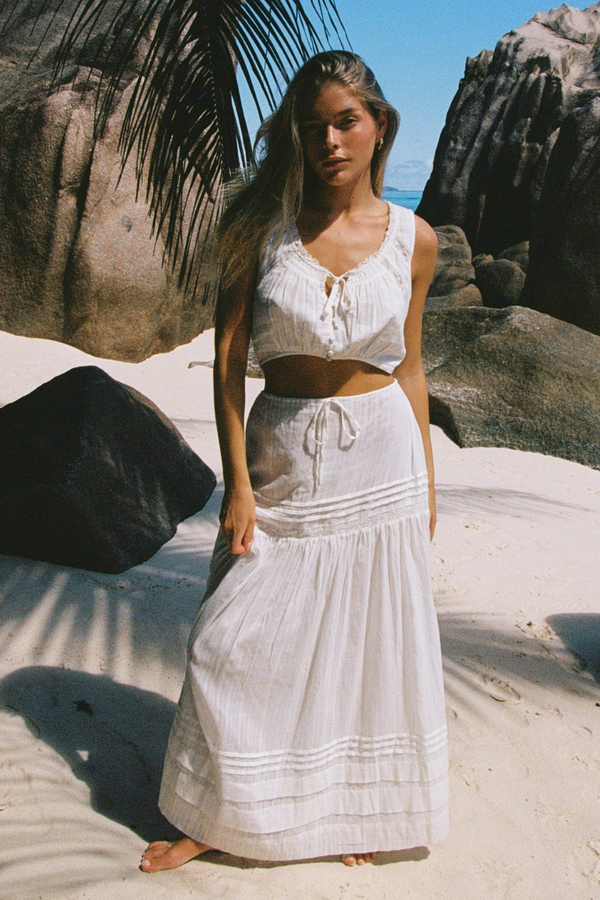 LSPACE - REIA SKIRT WHITE