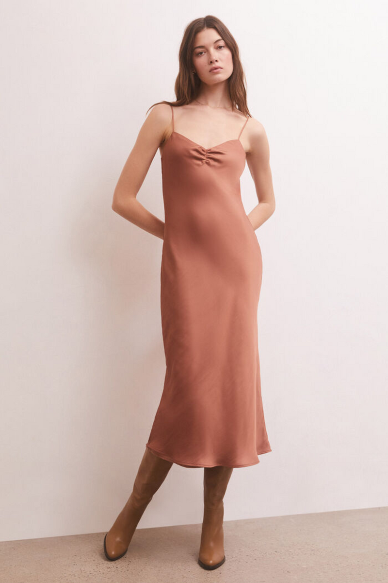 Z SUPPLY - LARK SLIP MIDI DRESS PENNY