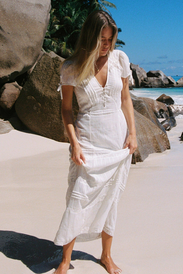 LSPACE - LOVE SONG MAXI DRESS WHITE