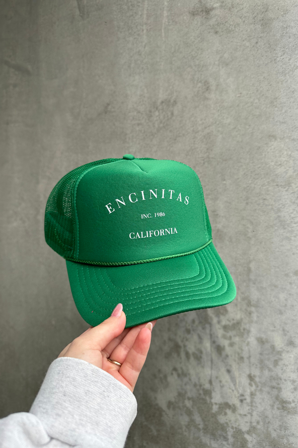 NFM - HOMETOWN TRUCKER HAT ENCINITAS KELLY GREEN