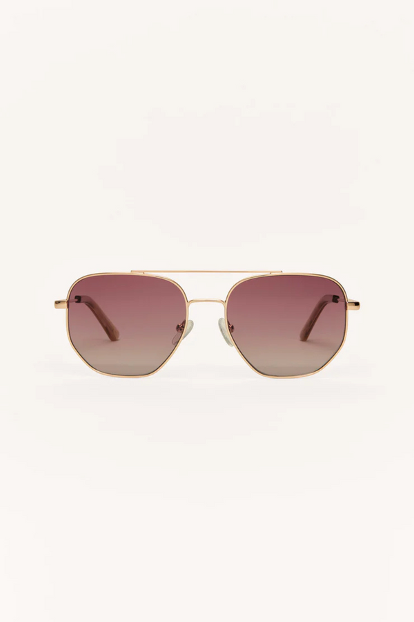 Z SUPPLY - HIGHWAY POLARIZED SUNGLASSES ROSE GOLD