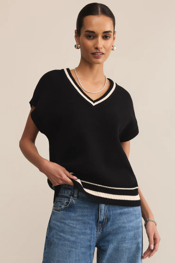 Z SUPPLY - FLETCHER SWEATER VEST BLACK