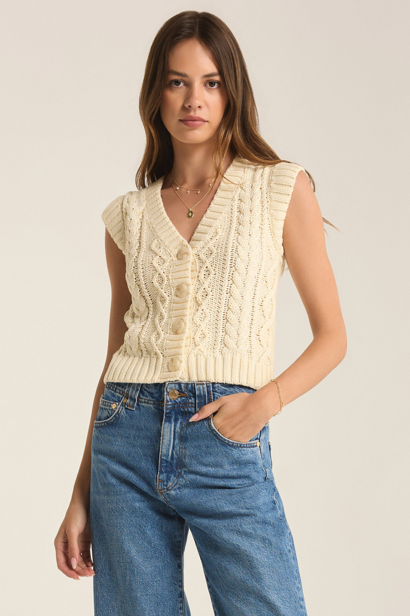 Z SUPPLY - SET ADRIFT SWEATER VEST SEA SALT