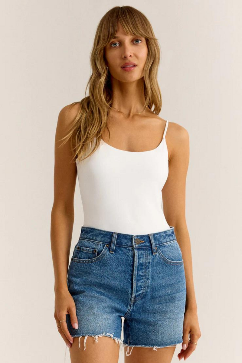 Z SUPPLY - ISA SO SMOOTH BODYSUIT WHITE