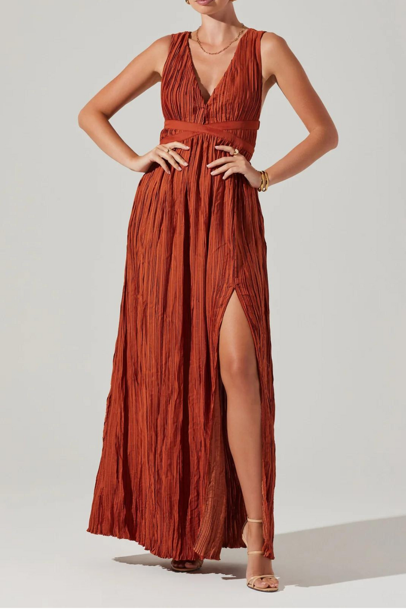 ASTR THE LABEL - TENSI PLEATED MAXI DRESS