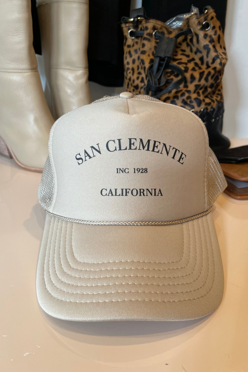 NOT FROM MALIBU - SAN CLEMENTE TRUCKER HAT KHAKI