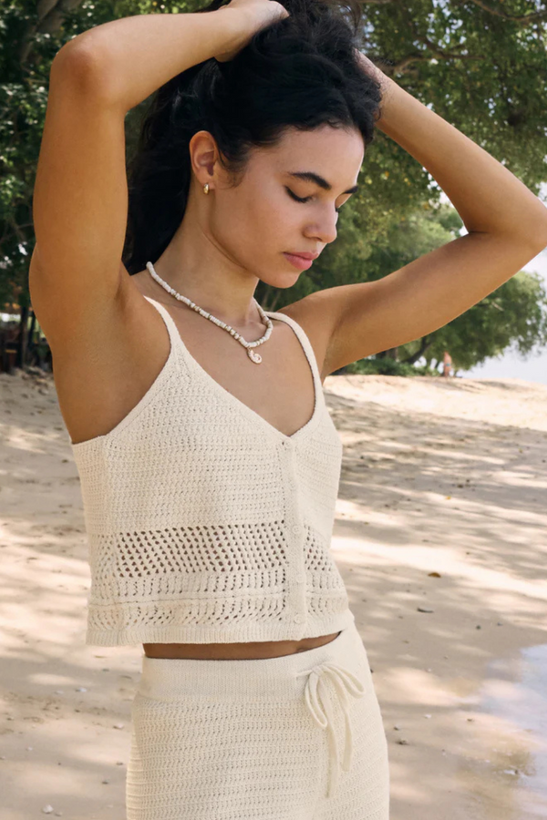 Z SUPPLY - TAY CROCHET TOP SEA SALT