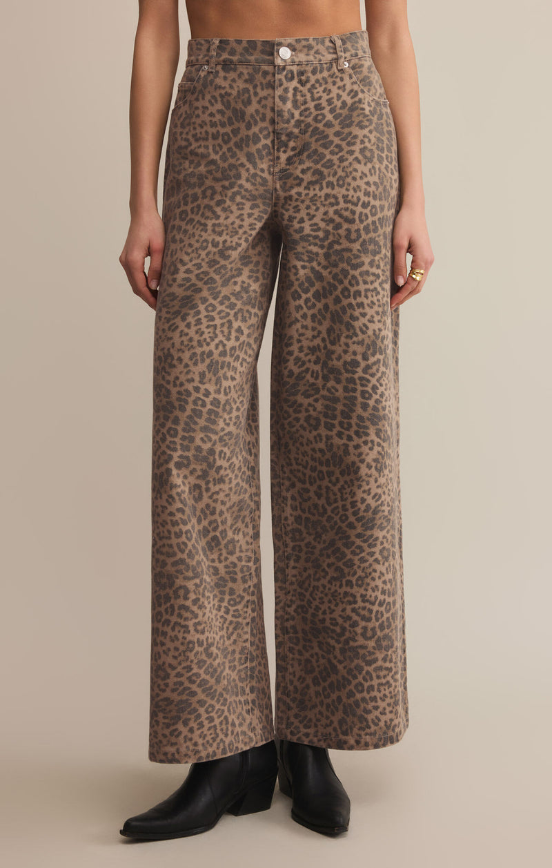 Z SUPPLY - MARLI DENIM LEOPARD PANT