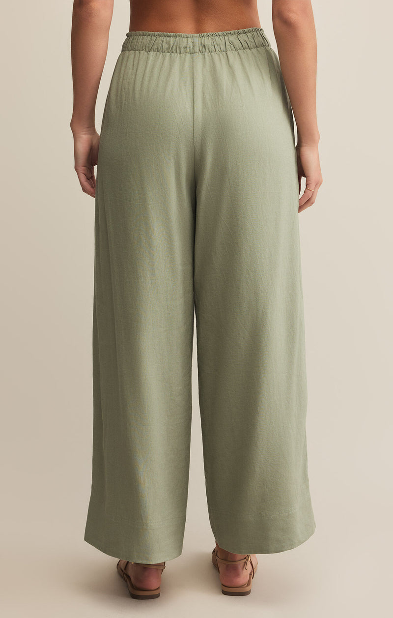 Z SUPPLY - EASTON TEXTURED LINEN PANT AVOCADO