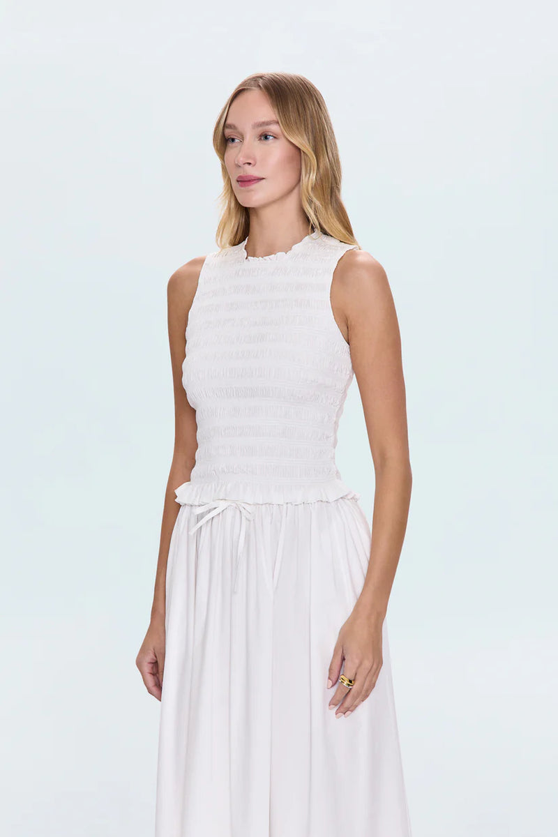 PISTOLA - PHOEBE SMOCKED TANK LE BLANC