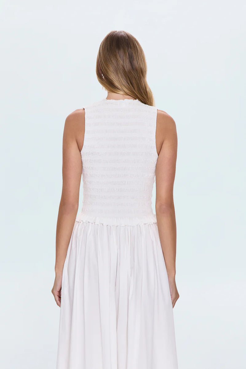 PISTOLA - PHOEBE SMOCKED TANK LE BLANC