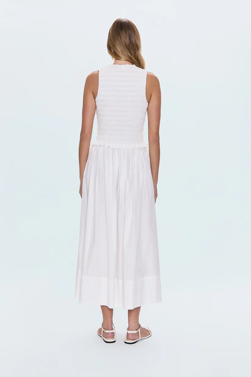 PISTOLA - NOELLE POPLIN MAXI SKIRT LE BLANC