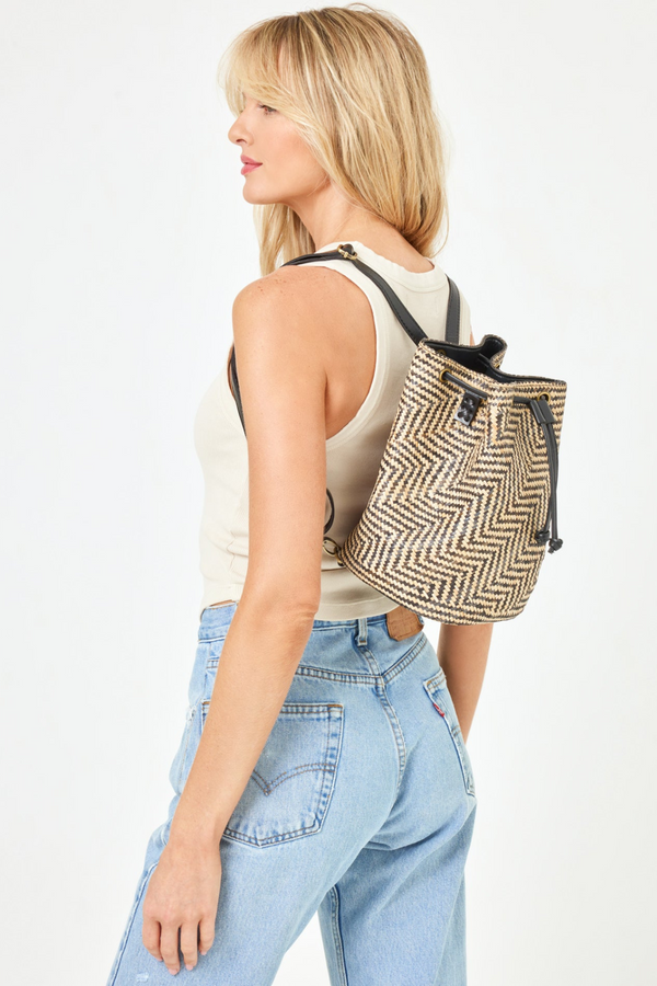 LSPACE - CLO VELLY BACKPACK BLACK CREAM