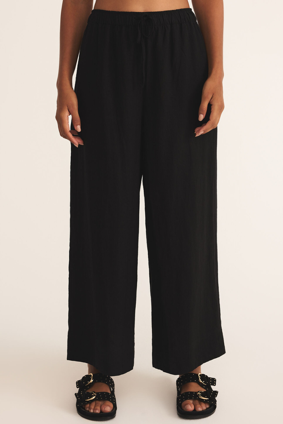 Z SUPPLY - EASTON TEXTURED LINEN PANT BLACK – swirlboutique