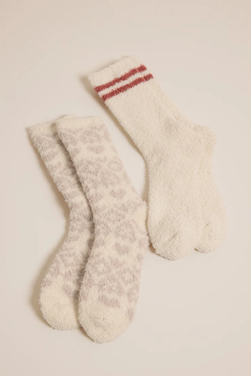 Z SUPPLY - 2-PACK FAIRISLE HEART SOCK CRYSTAL GREY