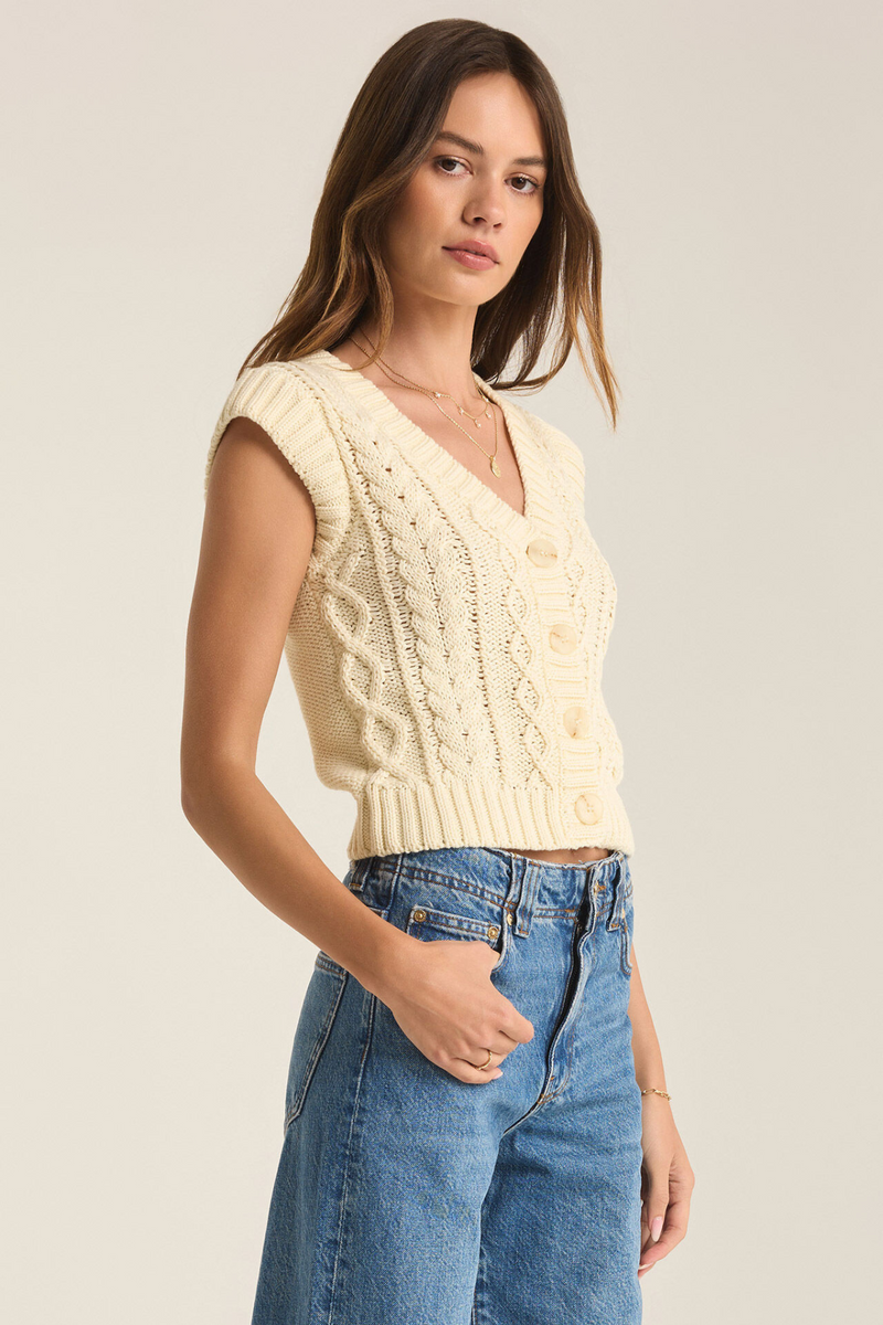 Z SUPPLY - SET ADRIFT SWEATER VEST SEA SALT