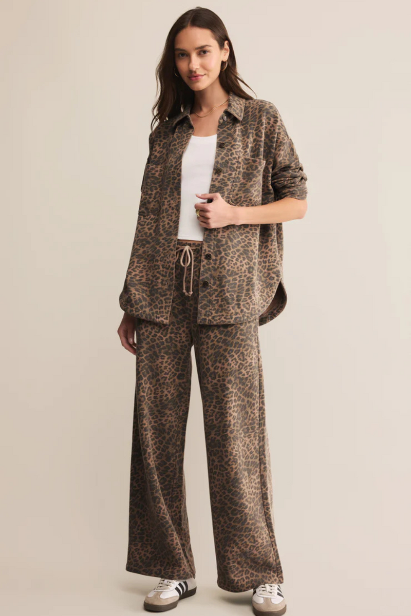 Z SUPPLY - ALL DAY LEOPARD JACKET DESERT TAN