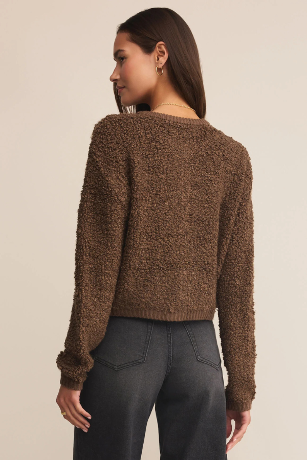 Z SUPPLY - MAXIE FLUFFY CARDIGAN ROOT BEER