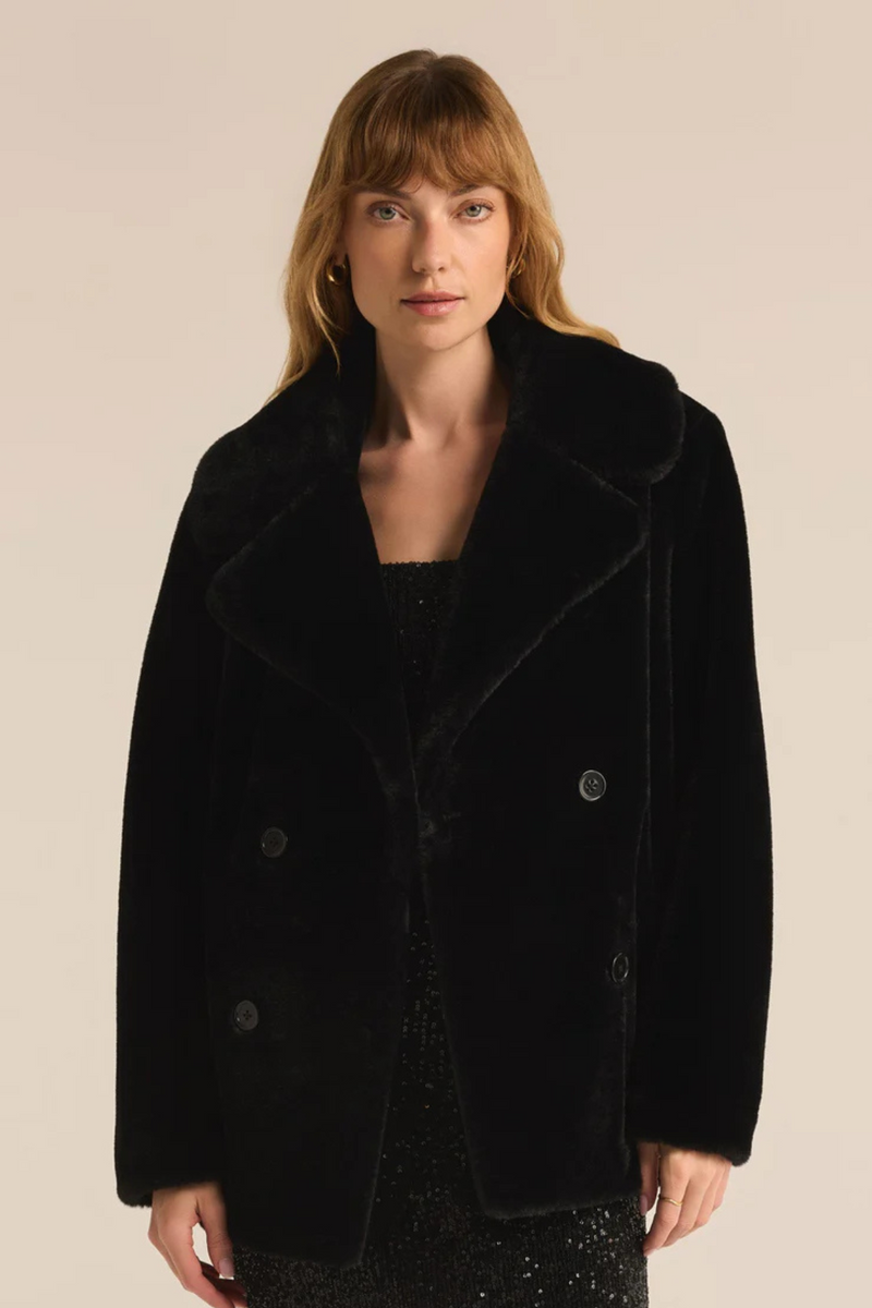 Z SUPPLY - GEM DOUBLE BREASTED FUR COAT