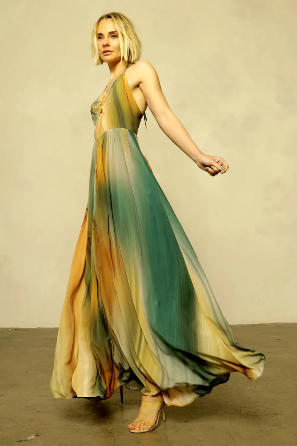 NIGHTCAP - WATERCOLOR MAXI DRESS
