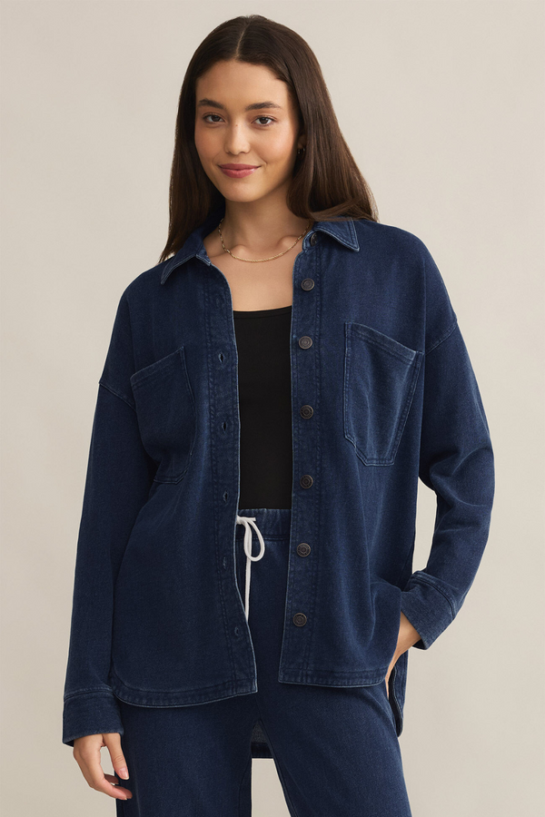 Z SUPPLY - ALL DAY KNIT DENIM JACKET INDIGO