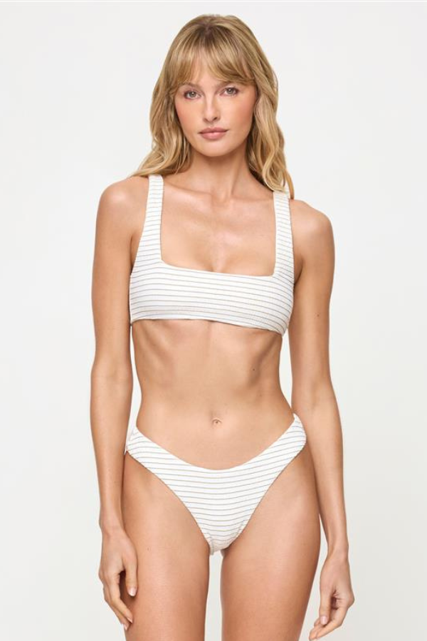 LSPACE - LIV BIKINI TOP LUREX STRIPE