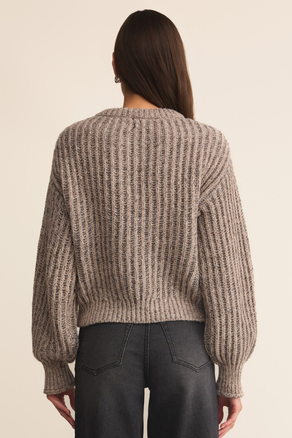 Z SUPPLY - TIVOLI SWEATER BURNT ASH HEATHER