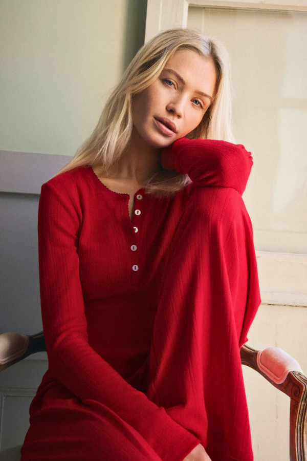 Z SUPPLY - HOLLY POINTELLE LONG SLEEVE TOP