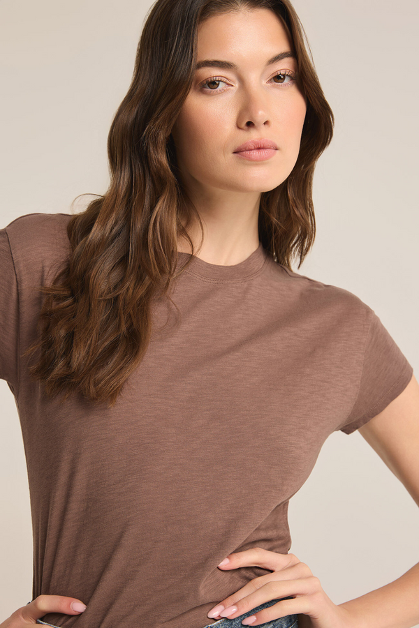 Z SUPPLY - MODERN SLUB TEE DEEP TAUPE