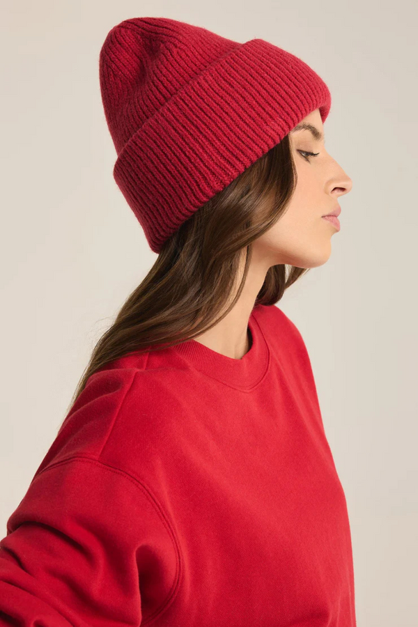 Z SUPPLY - SNOW CAP BEANIE HAUTE RED