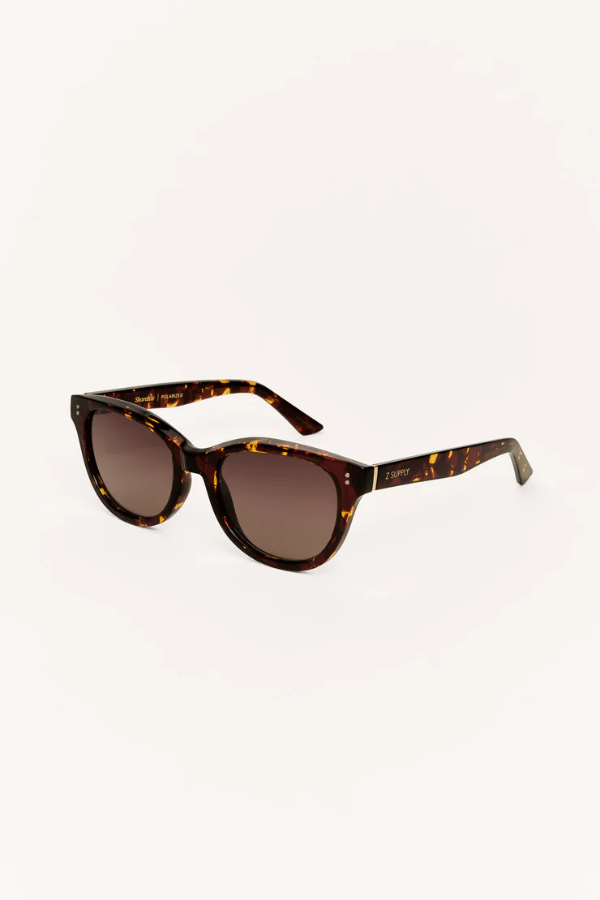 Z SUPPLY - SHORELINE POLARIZED SUNGLASSES BROWN TORTOISE BROWN