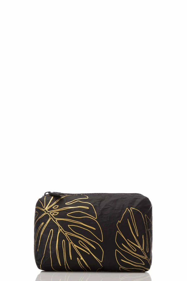 ALOHA COLLECTION - MINI POUCH LANAI GOLD ON BLACK