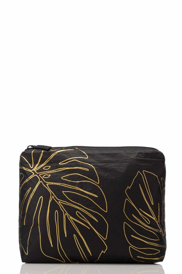 ALOHA COLLECTION - SMALL POUCH LANAI GOLD ON BLACK