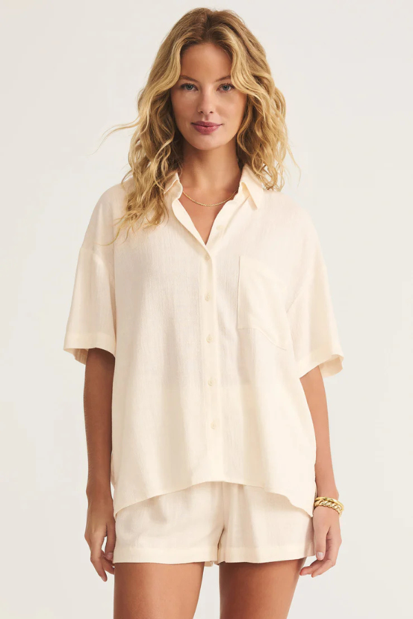 Z SUPPLY - TINSLEY BUTTON UP SHIRT SEA SALT