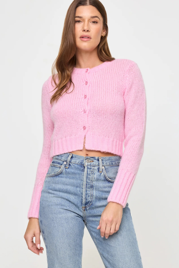 LSPACE - BRYNN CARDIGAN ROSEWATER