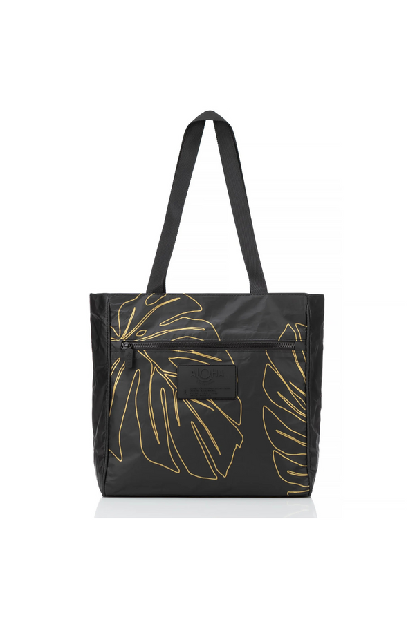 ALOHA COLLECTION - GO-TO TOTE LANAI GOLD ON BLACK