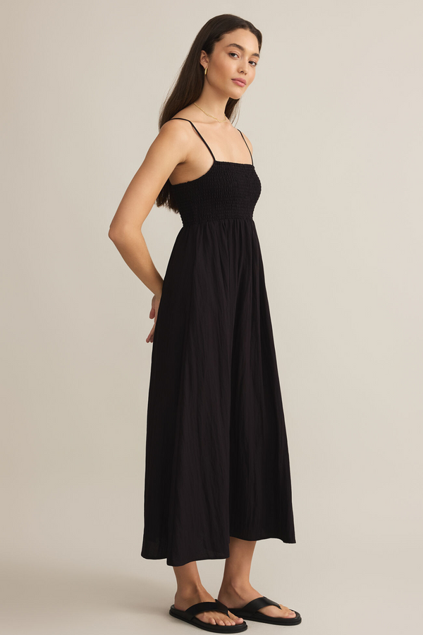 Z SUPPLY - BEACHSIDE MIDI DRESS BLACK