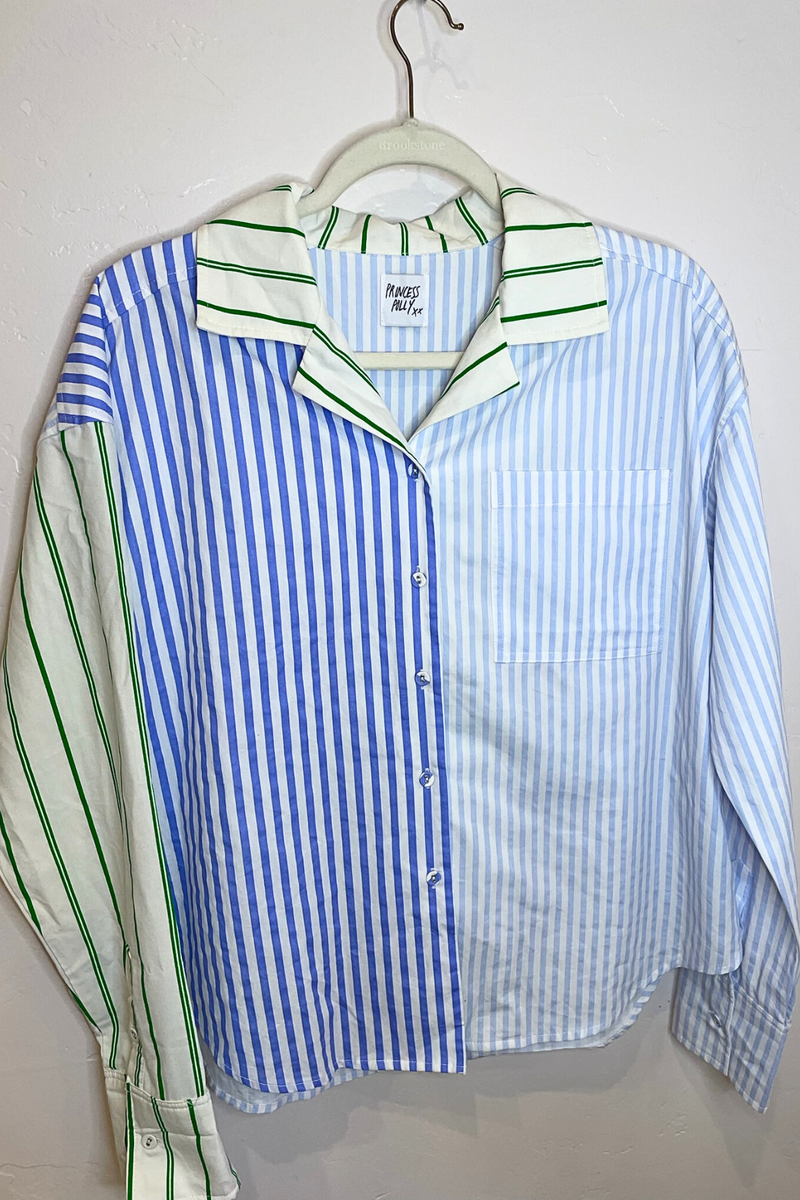 PRINCESS POLLY - MULTI COLOR STRIPE BUTTON DOWN